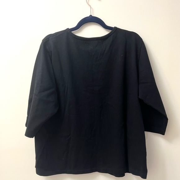 Quacker Factory “Frightful Nights” 1X Vintage Black top, MADE IN HONG KONG - Picture 4 of 6